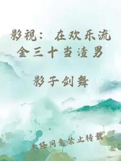 影视：在欢乐流金三十当渣男